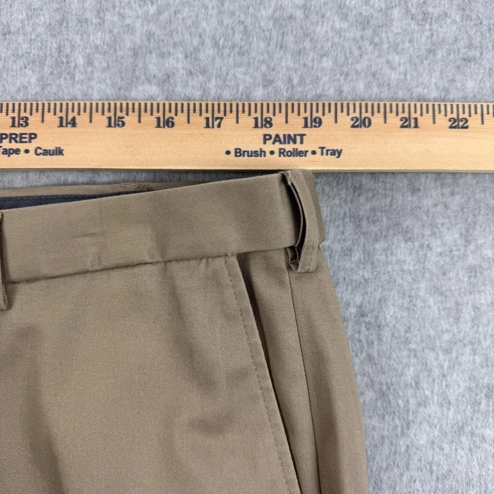 Haggar Pants Mens 38x29 Beige Premium No Iron Khaki Classic Fit Stretch NEW $70